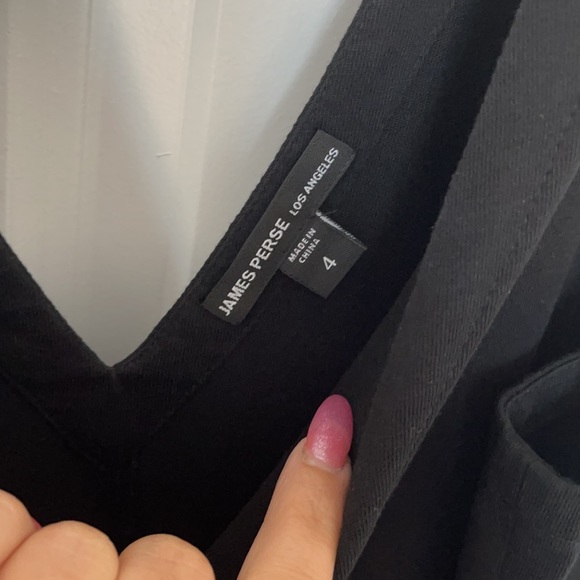 James Peres Black Crepe Romper Size 4 - Picture 2 of 3
